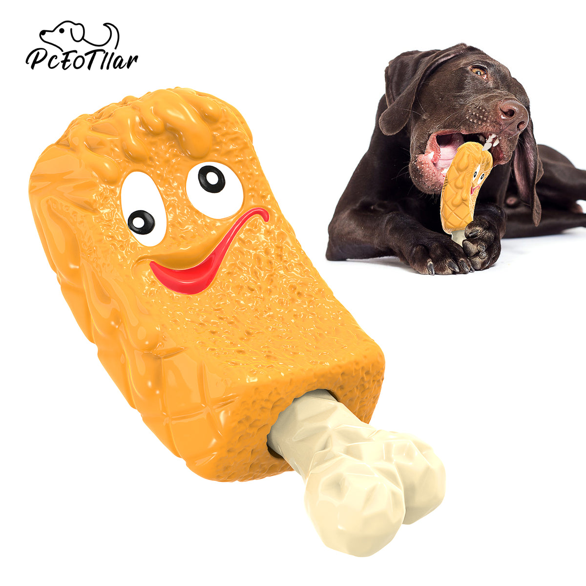 PcEoTllar Ice Cream Shape Dog Chew Toy, Fun Interactive Food