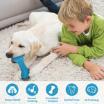 Load image into Gallery viewer, PcEoTllar Interactive Dog Chew Toy, Squeaky Treat Dispensing Dog Enrichment Toy, Bleef Flavor, Blue
