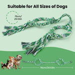 Load image into Gallery viewer, PcEoTllar Dog Toys for Aggressive Chewers, Dog Rope Toy with Metal Rings, Tug of War Rope Dog Chew Toys for Small, Medium and Large Dogs
