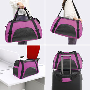 PcEoTllar Cat Carrier Airline Approved Pet Carrier, Dog Carrier, Puppy Carrier, Kitten Carrier, Purple